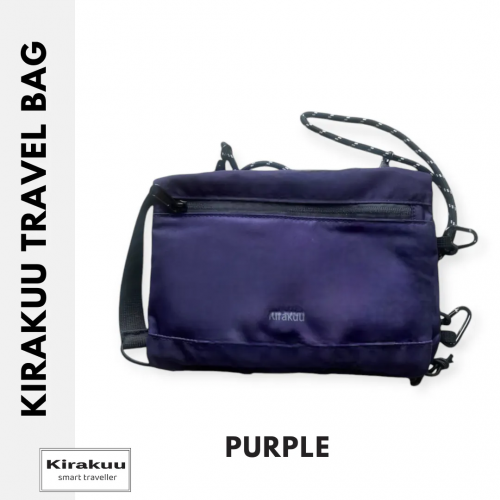 日本品牌 Kirakuu便攜旅行袋 紫色 日本品牌 Kirakuu便攜旅行袋 紫色